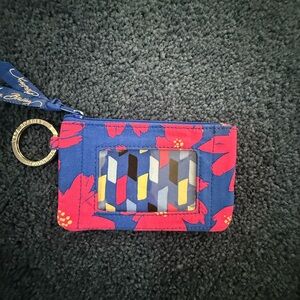 Vera Bradley Blue and Pink Floral Card Holder